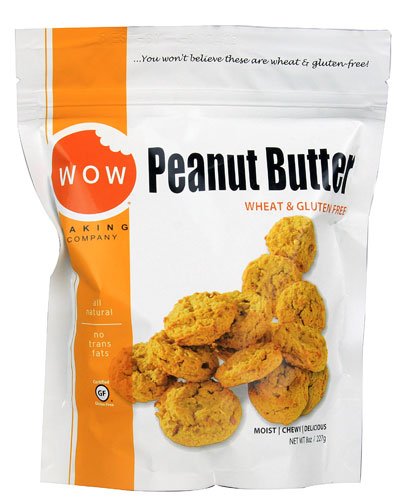 WOW Baking Company Peanut Butter Cookies Gluten Free -- 8 oz Each / Pack of 2