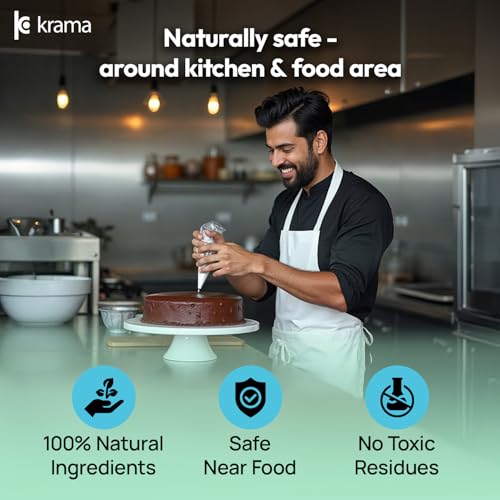 Image of Krama Natural Fly Insect Repellent Spray 600ml (Vegan /No-Killling) Bees,Fruit,Drain & House Flies Insect Repellent For Home, Kitchen & Outdoor - Neem,Eucalyptus & | Citrus Kids & Pet Safe 300ml Each