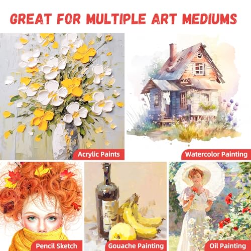 image for Simetufy 6 Pack Stretched Canvas for Painting 8x10 Inch 5/8