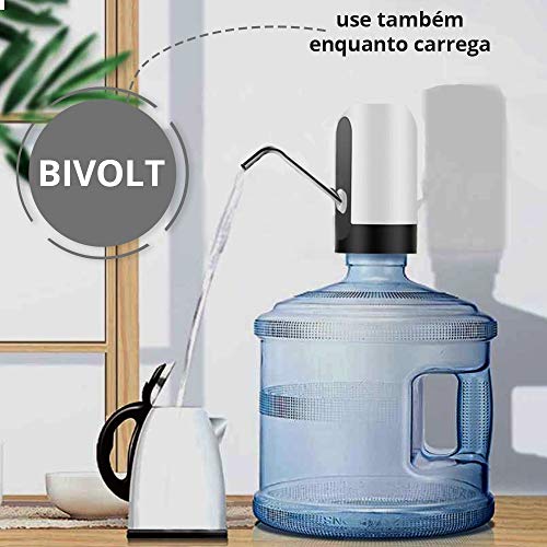 Bebedouro Bomba Elétrica Para Garrafão Galão Água Recarregável com Adaptador USB