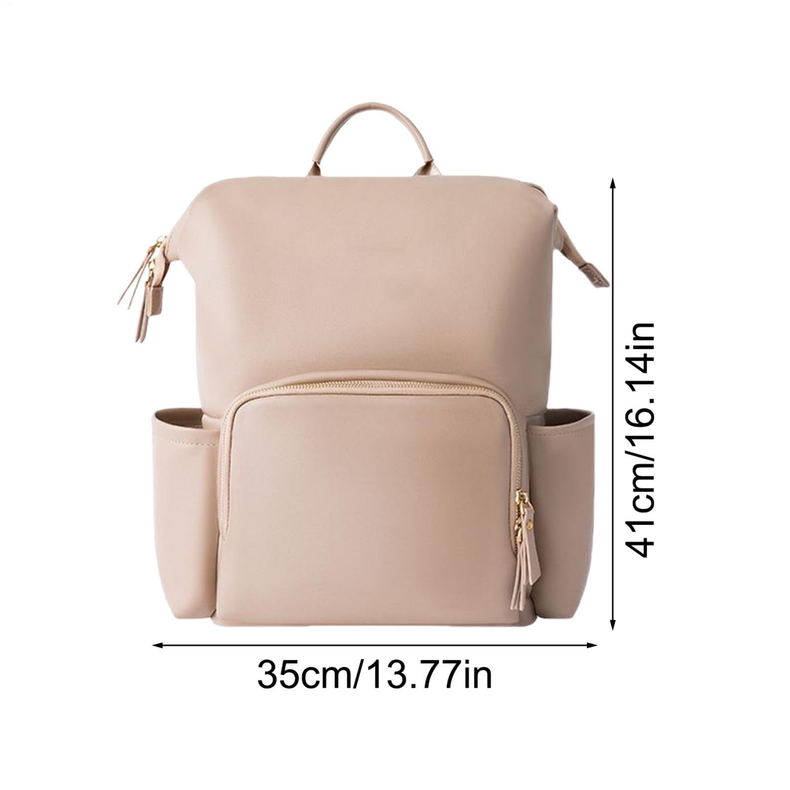 Lederbeutel -Rucksack, Leder Große Babybag | Wasserbeständiges PU Leder Rucksack große Kapazität Taschen für die Fahrt im Freien