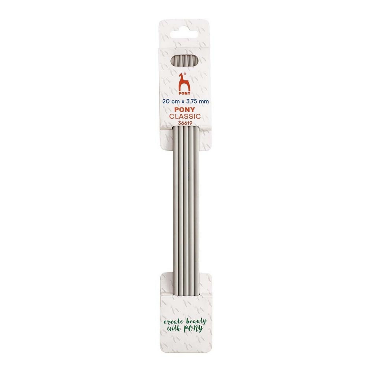 Pony Classic Double Pointed ndls Aluminium 20cm 3.75mm -1pc