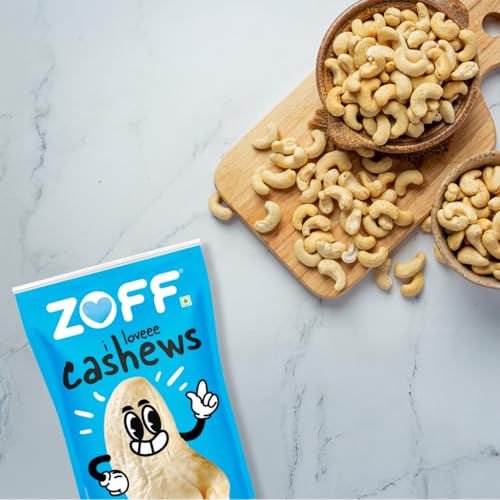 Image of ZOFF Cashews - Premium W320 Whole Cashew Nuts for Snacking, Cooking & Baking - Naturally Nutritious & Delicious - 250g (Pack of 2)