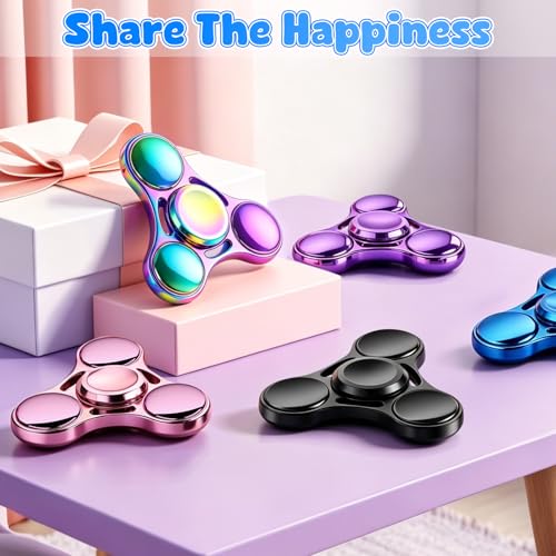 Image of ATESSON Fidget Spinners Toy,Ultra Durable Stainless Steel Bearing High Speed 3-5 Min Precision Brass Metal Finger Spinner,EDC ADHD Stress Relief Anxiety Relieves Reducer for Kids and Adults