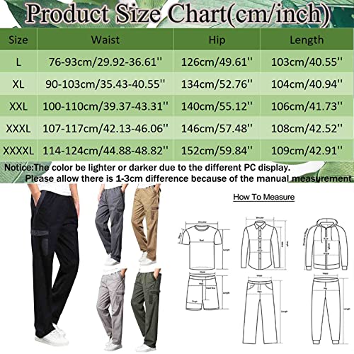 Men Joggers Pants Loose Fit Men's Classic-Fit Expandable-Waist Flat-Front Dress Pant A04 #TOP5
