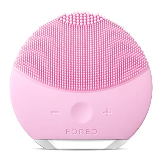 FOREO Luna Mini 2 Plus kompakt rengöring och uppstramande ansiktsmassageenhet för alla hudtyper, pärlrosa