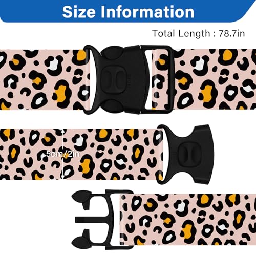 Image of 2 Pack Luggage Straps for Suitcases, Adjustable Travel Belt with Double Lock and Quick Release Buckle, Heavy Duty Nylon Bag Packing Strap, Bright Identifiers Business Travel Accessories-Beige Eggs