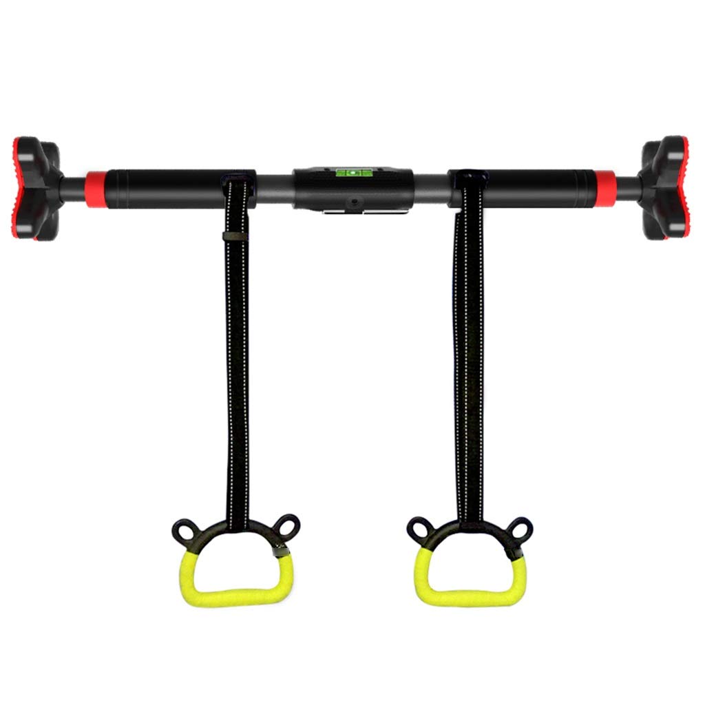 HTTGDGDH Pull-Up Bars Doorway Pull Up Bar With Locking Mechanism Adjustable Length Chin Up Bar Fitness Equipment Home Portable Pull Up Bar For Doorway No Need To Punch,Black-100