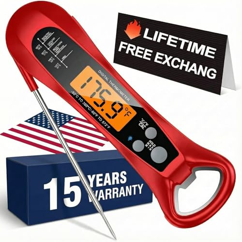 Therm Pro® Meat Thermometer Digital, 1 Sec Instant Read, NIST® Ce...