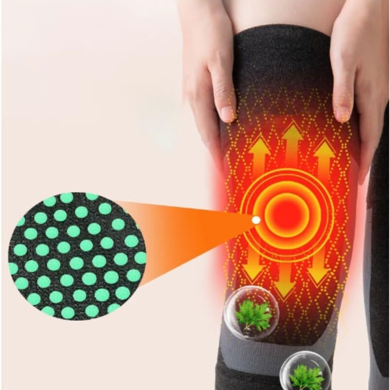 Exercise, protection Knee Pads Warm Thin Wormwood Heating Joints Women Men Sports Knee for Fitness, cycling, running, playing football