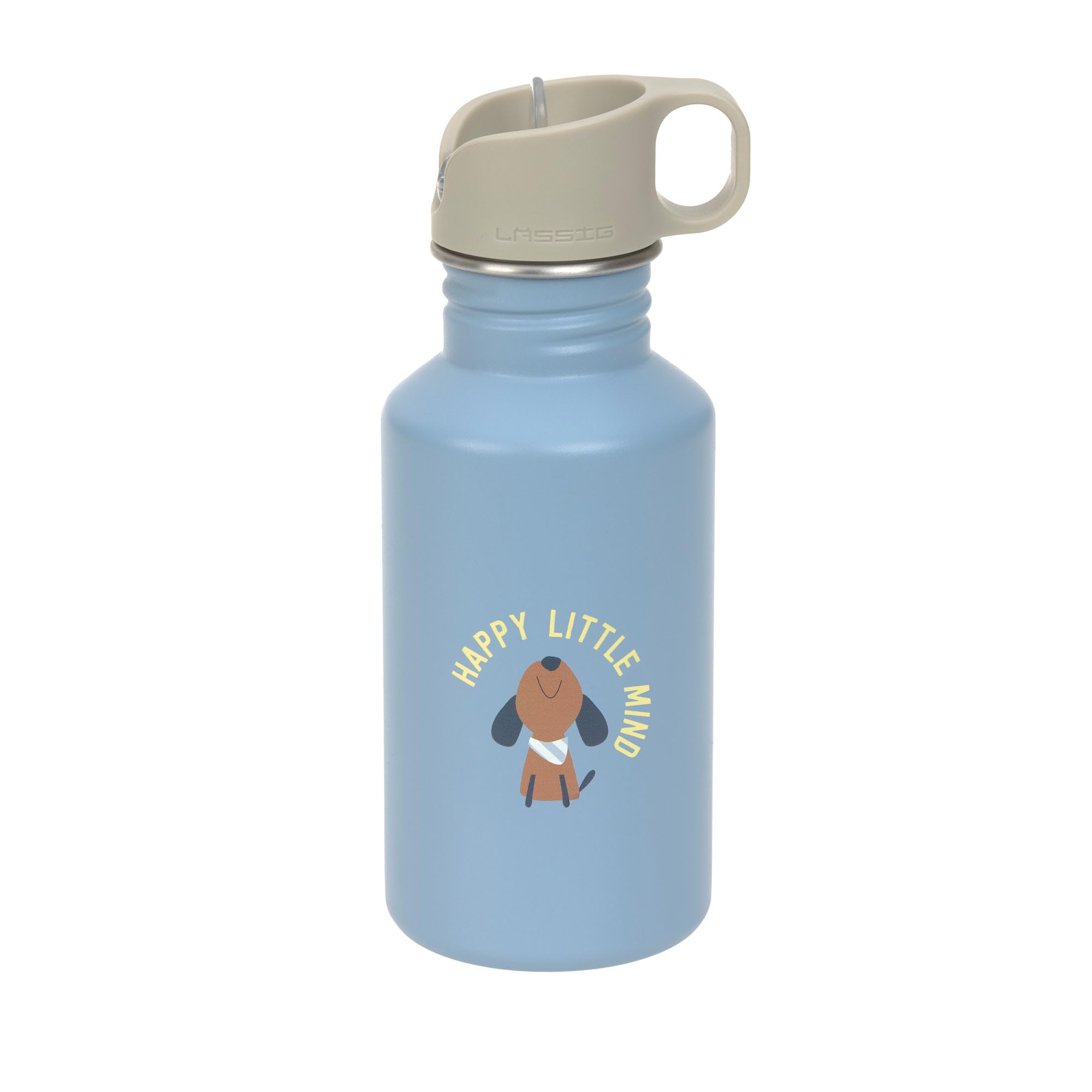 LÄSSIG Kinder Trinkflasche Edelstahl 500 ml Pattern Party Blue