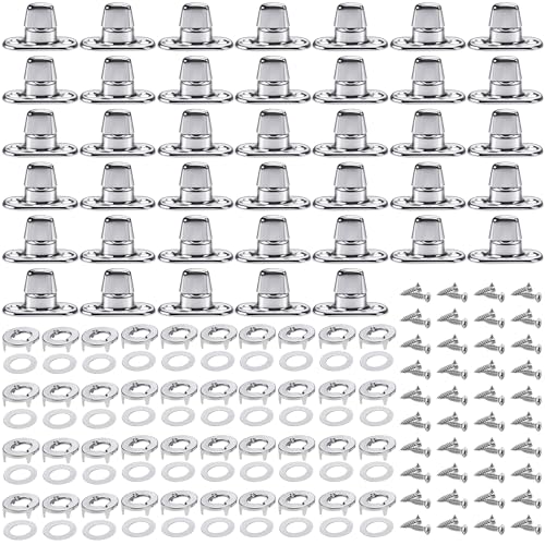 Gisafai 40 Sets Canvas Twist Lock Fasteners, Turn Button Fasteners, Eyelet and Stud Mounting Screws for Canvas Marine Fastener Turn Buttons