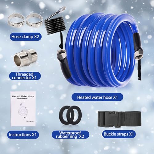 Bipeoo 25Ft Heated Water Hose For Rv,-45 ℉ Antifreeze Drinking Garden Water Hose With Energy Saving Thermostat,1/2 Inch Inner Diameter Rv Accessories-Lead And Bpa Free thumb #7