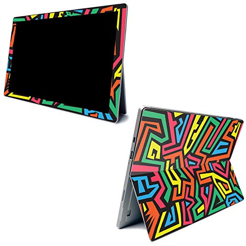 Image of MightySkins Carbon Fiber Skin for Microsoft Surface Pro 7 - Hyper | Textured Carbon Fiber Finish | Easy to Apply, Remove, and Change Styles | Made in The USA