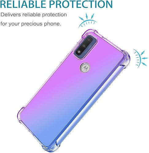Miniatura 2 de Funda para Moto G Pure 2021 Moto G Power 2022 con protector de pantalla de vidrio templado, bonita funda protectora de TPU delgada con degradado