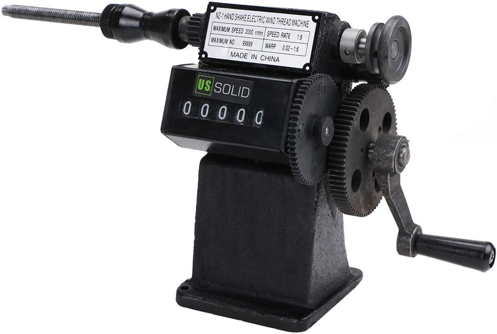 U.S. Solid Dual-Purpose Electric/Manual Coil Winding Machine w/Counter