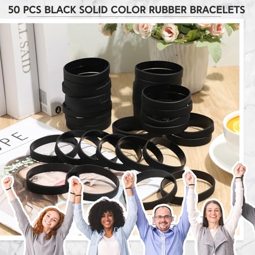 Bracelets élastiques en caoutchouc silicone pour identification de groupe facile
