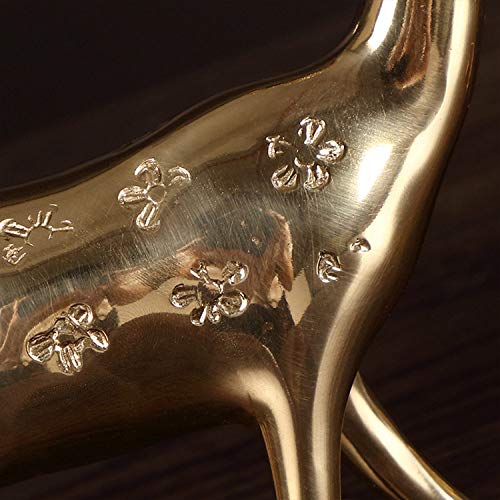 Statue de cerf en cuivre : décoration créative et élégante pour bureau - 4