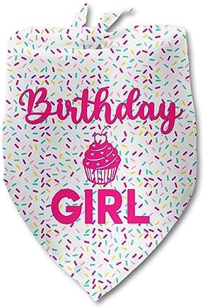 Dog Birthday Bandana Birthday Girl Pet Scarf Bibs Accessories Party Supplies for Dog Lover Small Medium Puppy Bandanas Girl