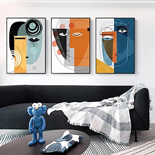 Pintura de lienzo geométrica abstracta y carteles contemporáneos de 20x30cm para decoración 2