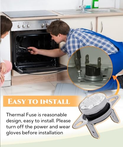 KSD201 120 Microwave Thermostat Thermal Fuse Fits for GE Microwave, Universal Normally Closed Thermal Switch Temperature Switch Replacement for Water Heater,Oven,Coffee Maker ETC. (120°C/248°F)