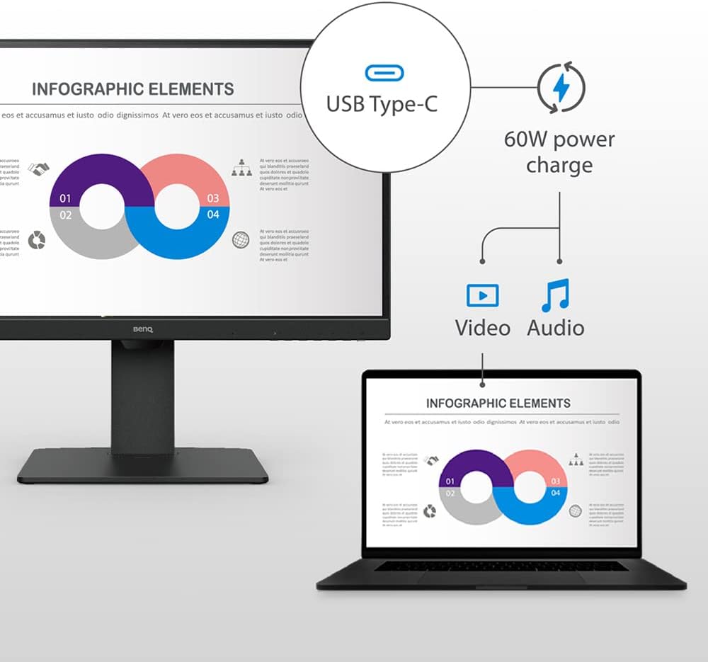 Monitor BenQ GW2785TC (27 pollici, FHD, IPS, ricarica USB-C, DP / HDMI, design ergonomico, microfono a cancellazione di rumore, modalità codifica) Compatibile con MacBook Monitor BenQ GW2785TC (27 pollici, FHD, IPS, ricarica USB-C, DP / HDMI, design ergonomico, microfono a cancellazione di rumore, modalità codifica) Compatibile con MacBook