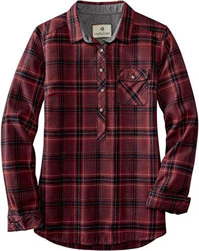 Legendary Whitetails Women's Firelight Popover Flannel Tunic, Autumn Maple Plaid, Large