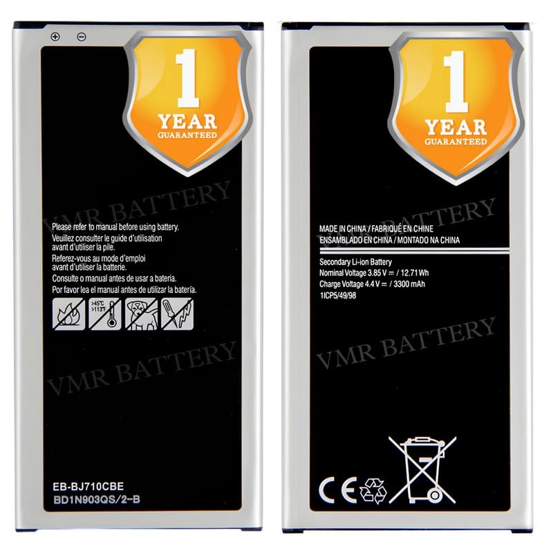 Image of Original EB-BJ710CBN Battery Compatible for Samsung Galaxy J7 (2016) SM-J710F | On8 (SM-J710FN) - (3300mAh) - 1 Year Warranty K7