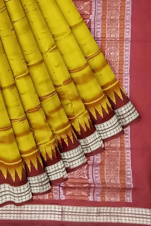 Image of Handmade Pure Bomkai Silk Saree Khandua Natural Silk Ikkat Saree For Women /Ethnic Wear /Traditonal Saree /Handloom Saree With Regular Fit Blouse Piece