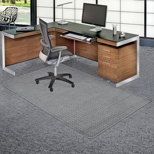 BesWin Extra Large Office Chair Mat for Carpeted Floors, 46