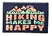 Hiking Makes Me Happy Morale Patch Removable Hook and Loop for Molle Gear, Operator Hat, Rucksack, Pack Bag, Backpack, Made in The USA