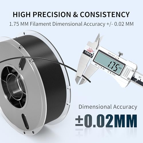 Image of RAMBERY 4KG PLA+ 3D Printer Filament 1.75mm, Toughness Upgraded, 3D Printing Filament Fit Most FDM Printers, PLA Plus Black X 4 Spools