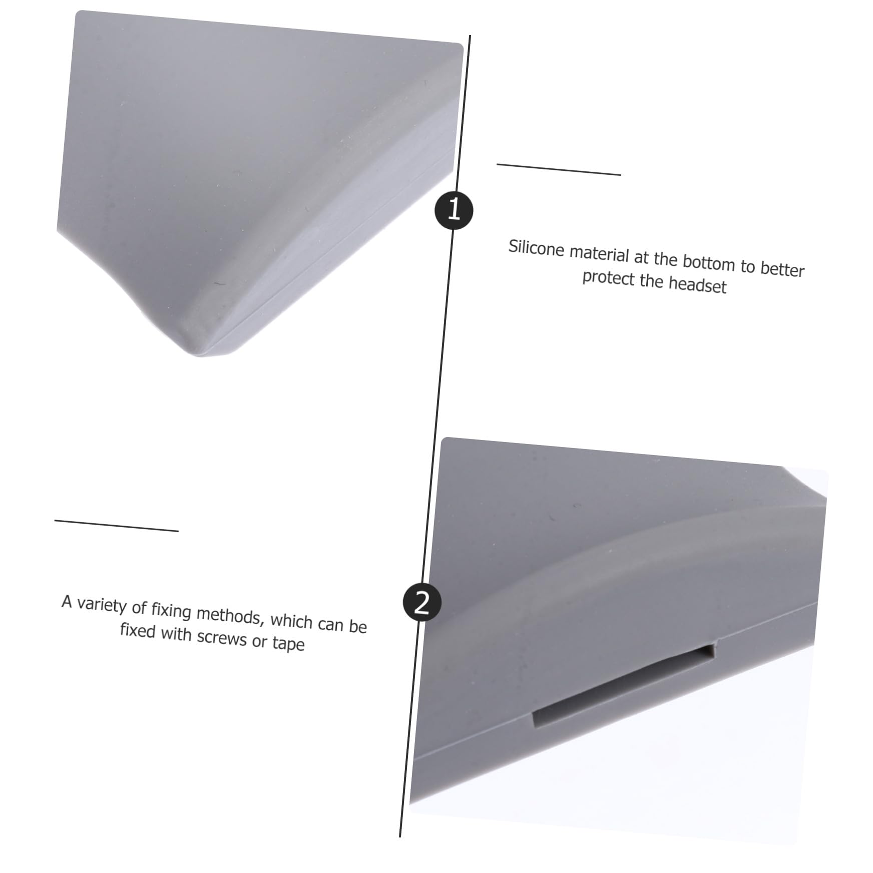 DOITOOL 3piezas Soporte para Auriculares De Silicona y Gancho para Auriculares con Adhesivo para Escritorios y Gaming