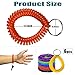 HAMIYELL Pack of 6 Colorful Spring Spiral Wrist Coil Key Chain, Wristband Key Ring