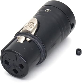 Low-Profile NEUTRIK XLR 3Pin Female Connector,XLR Female Plug,XLR Audio Plug,3Pin NEUTRIK XLR Connector Plug Black