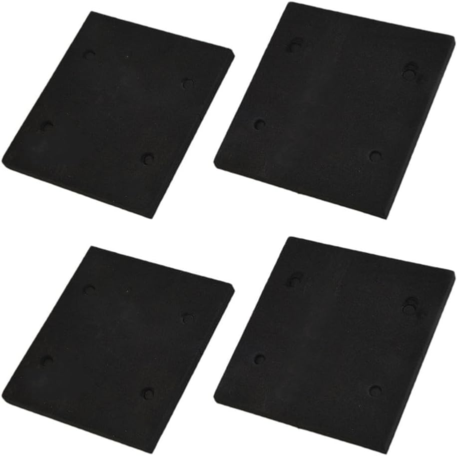 4 Pack Foam Backing Pad with 4 Holes, Self- Replacement Sander Mat 4510 Sanding Machine, Compatible with Standard Sheets and Rolls, Black