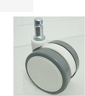 Ruedas médicas blancas de 2,5 pulgadas, ruedas, émbolo, Circlip, conveniente for carrito, muebles, soporte de flores, cochecito, 2 uds. (Color : No brake)