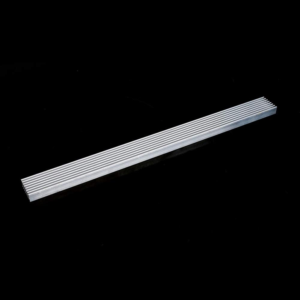 Aluminum Heat Sink Heatsink Cooling Fins 8 Teeth for High Power Led Emitter Diodes for 300 × 25 × 10 Mm Silver