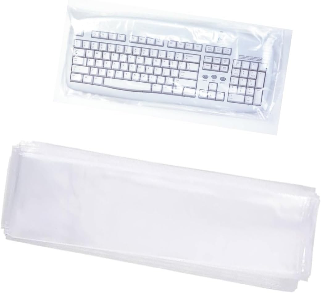 250/Bx Keyboard Cover Protective Fully Covered Anti Dust Waterproof Standard Size Keyboard Protector Plastic Barrier 24" W x 10" L