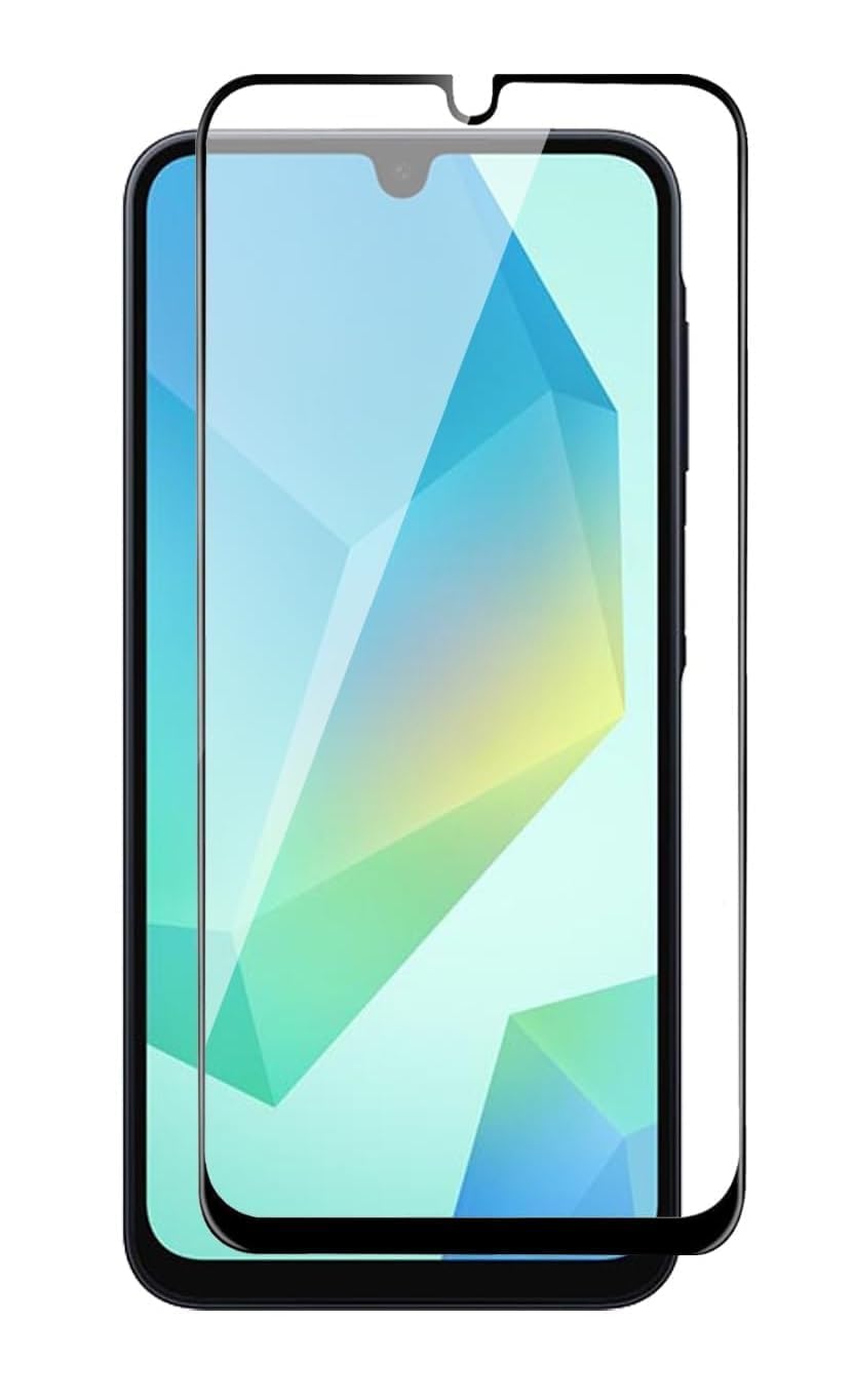 YMHML Tempered Glass Screen Protector Compatible for Samsung Galaxy M06 5G/F06 5G/A06 5G (Black) with Edge to Edge Coverage and Easy Installation kit