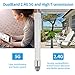 Nelawya WiFi Antenna Dual Band 2.4GHz 5GHz 5.8GHz 8dBi RP-SMA SMA Male Outdoor Indoor Antenna with 10ft KMR195 Cable for WiFi Router Hotspot Security IP Camera