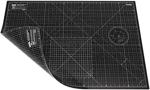 ANSIO Craft Cutting Mat Self Healing A2 Double Sided 5 Layers - Quilting, Sewing, Scrapbooking, Fabric & Papercraft - Imperial/Metric 22.5 Inch x 17 Inch / 59cm x 44cm - ky Blue/Lime Green)