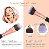 Lospu HY Makeup Brushes Sets 18-Piece Rose Golden Premium Synthetic Wood Handle Face and Eye Make-up Brushes for Foundation, Powder, Concealers, Blush, and Eyeshadow… - Image 4