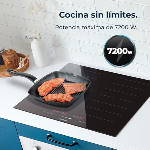 Miniatura 3 de Cecotec Placa De Inducción 1 Fuego 1 Zona Flex Bolero Squad 4001 Flex. 7200w, 9 Niveles, Bajo Consumo, Temporizador, Booster Function, Control Táctil, Bloqueo Para Niños, Stop Go