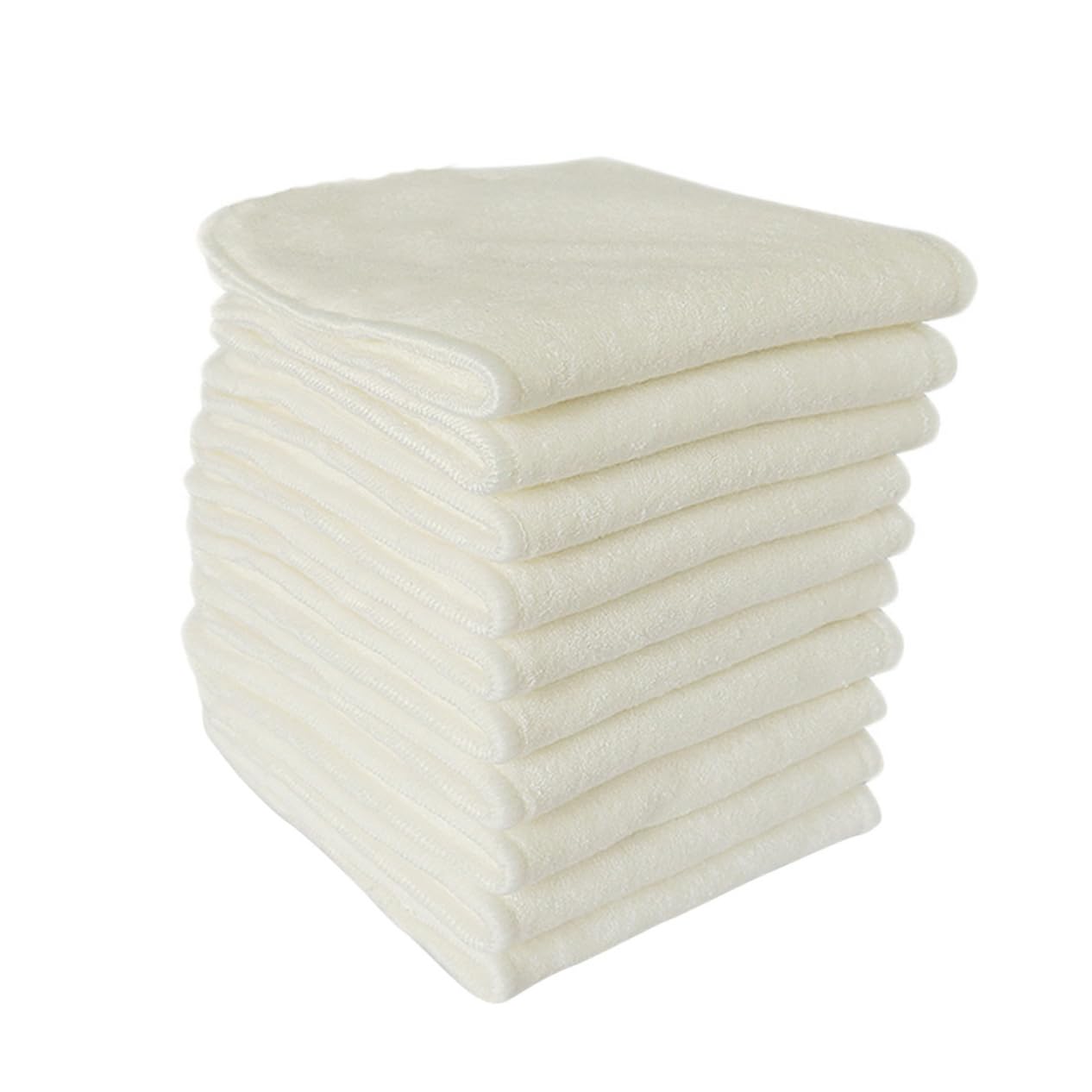 Abaodam 6stücke Stoffwindelunterlagen Für Bambuskohle Waschbar Und Wiederverwendbar Beige Pro Packung