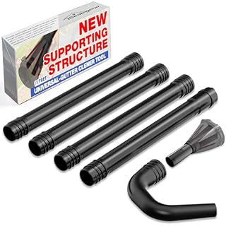 Sealegend Universal Gutter Cleaning Kit for Leaf Blowers with New Supportive Structure Vacuum Attachment for Blower Gutter Cleaning Tools from The Ground Leaf Reomver, 11 Feet