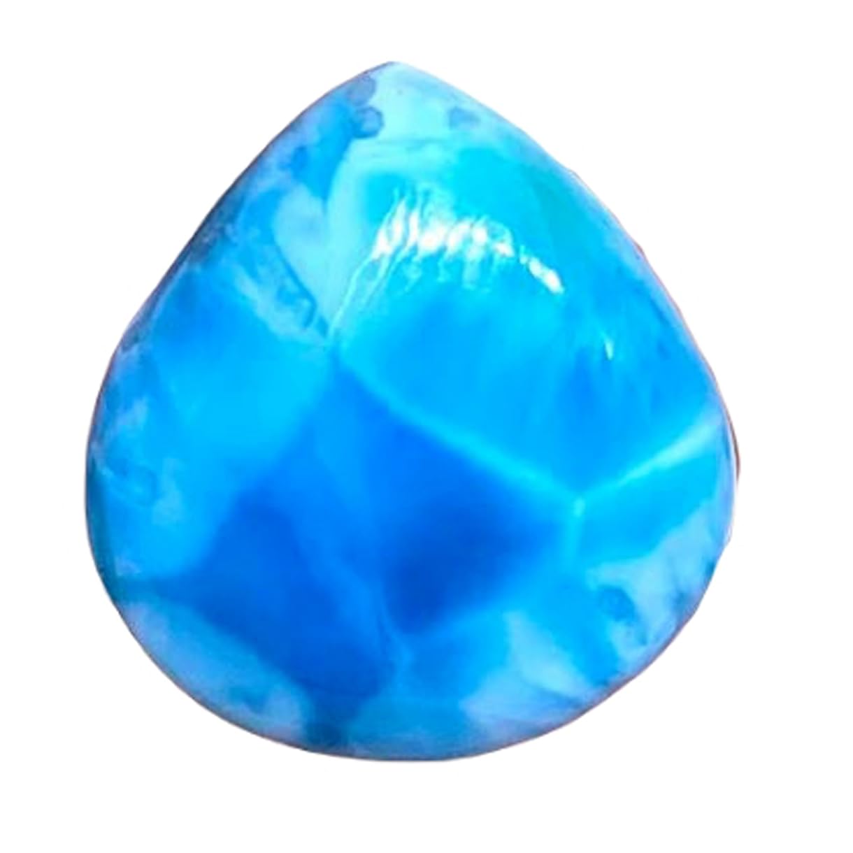 Larimar authentique taillé en cœur 20 mm | Pierre fine de qualité pour joaillerie DIY - 6