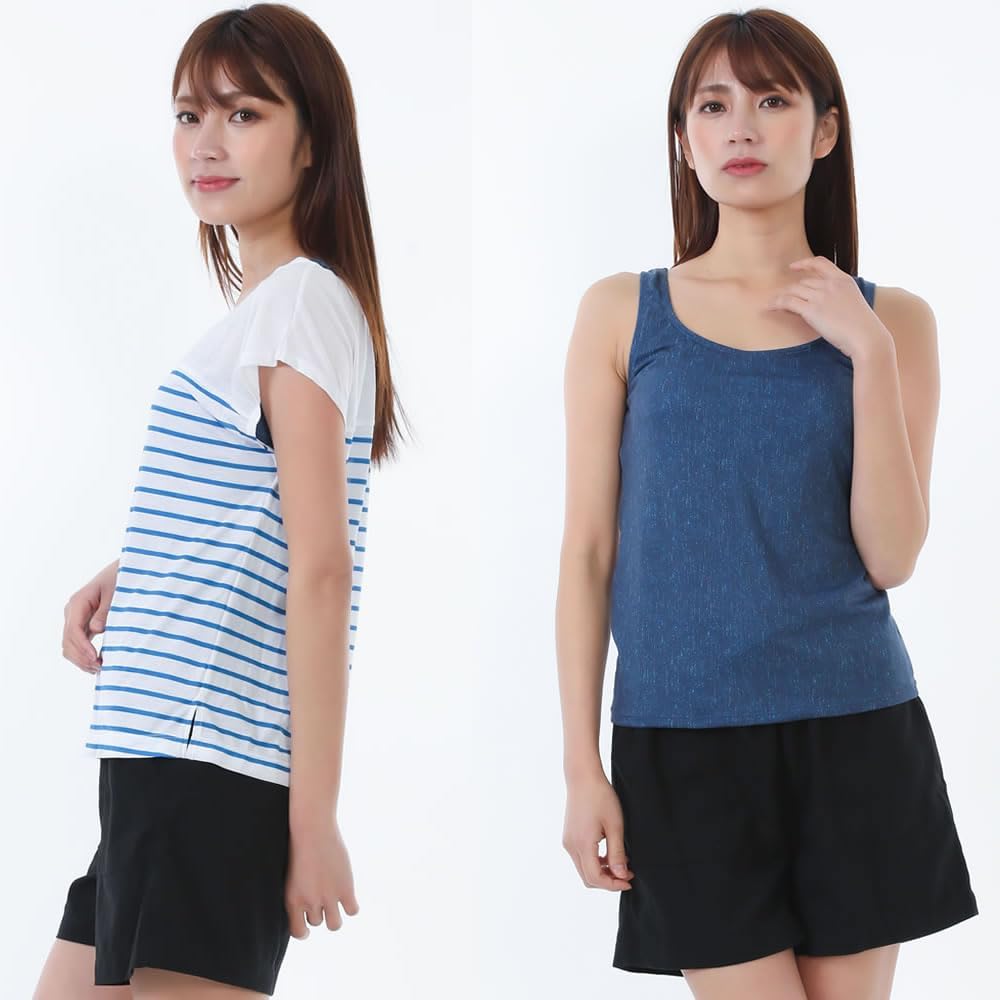 水着の上に着るTシャツとショートパンツ