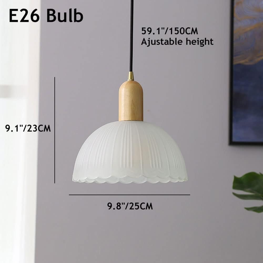 Mleczna biała szklana osłona sufitowa lampa wisząca w kształcie miski, pojedyncza głowica E27 lampa wisząca w stylu europejskim (kolor: predete