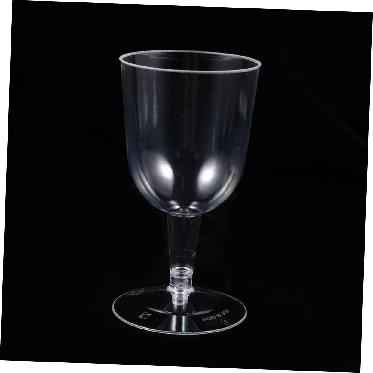 8-Pack 180ml Removable Bottom Plastic Wine Cups Lightweight Disposable Goblets for Parties Events and Desserts for Cold Drinks and Juice